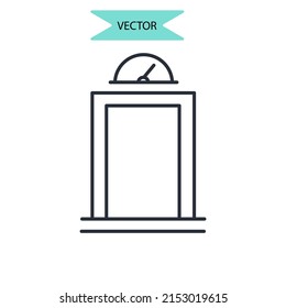 elevator pitch icons  symbol vector elements for infographic web