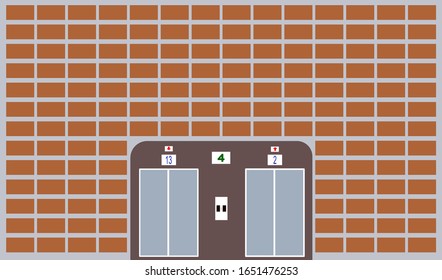 Elevator pitch on brick wall vector design