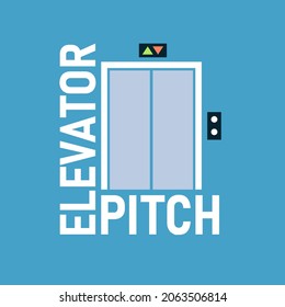 Elevator Pitch poster. Clipart image