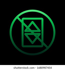 elevator prohibition nolan icon. Simple thin line, outline vector of Ban icons for ui and ux, website or mobile application