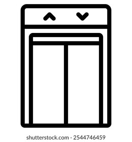 Elevator Public Facility icon illustration