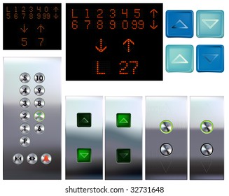 Elevator related objects (high detailed vector)