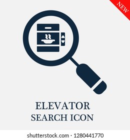 Elevator search icon. Editable Elevator search icon for web or mobile.