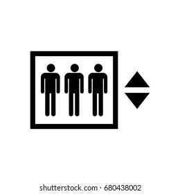 elevator sign icon.