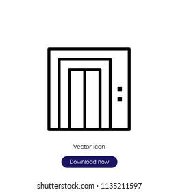 Elevator sign icon in trendy flat style isolated on grey background, modern symbol vector illustration for web