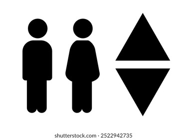 Elevator sign Vector illustration , Lift icon set , Elevator, lift sign, Elevator icon isolated, elevator symbol.