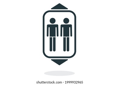 Ascensor. Icono simple. Elemento de estilo plano para el diseño gráfico. Ilustración del vector EPS10
