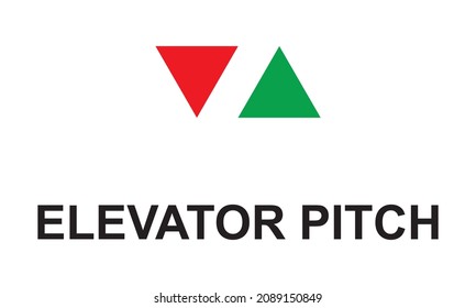 elevator simple vector icon , elevator pitch concept, elevator buttons red and green