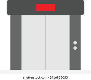 Elevator Transportation Building Icon VEctor Flat Illustration
