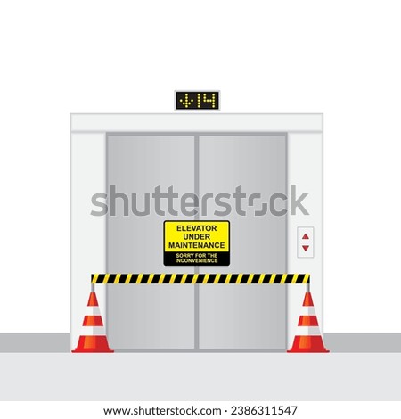 Similar – Image, Stock Photo Elevator Under Maintenance. Out of order sign on elevator door.
