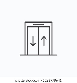 Elevator vector flat icon set.eps