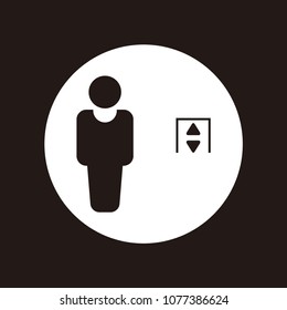 elevator vector icon 