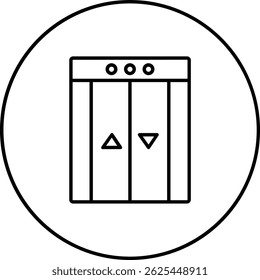 Ícone do vetor do elevador. Pode ser usado para impressão, aplicativos móveis e da Web.