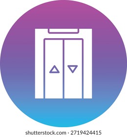 Ícone do vetor do elevador. Pode ser usado para impressão, aplicativos móveis e da Web.