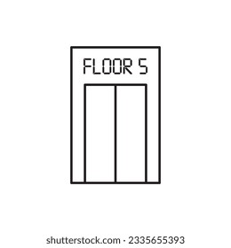 Elevator vector icon. Elevator flat sign design. Elevator symbol pictogram. UX UI icon