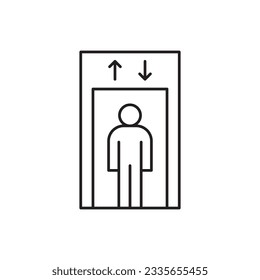 Elevator vector icon. Elevator flat sign design. Elevator symbol pictogram. UX UI icon