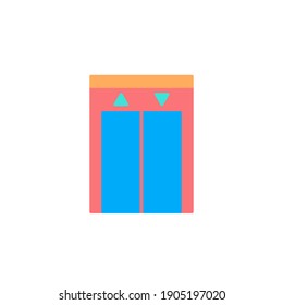 elevator vector icon illustration. elevator hotel vector design. isolated on white background