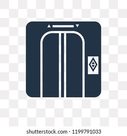 Elevator vector icon isolated on transparent background, Elevator transparency concept can be used web and mobile