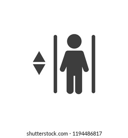 Elevator vector icon. Lift symbol