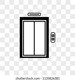 Elevator vector icon on transparent background, Elevator icon