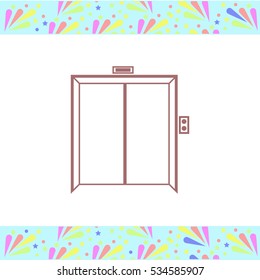 Elevator vector icon on white background. Isolated illustration. Business picture.