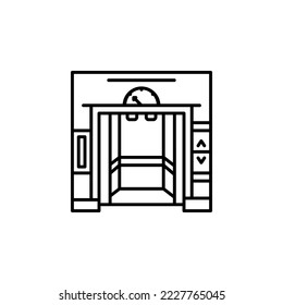 Aufzug, Vektorsymbol. Grundriss des Immobiliensymbols perfekte Verwendung für Logo, Präsentation, Website und mehr. einfaches, modernes Icon-Design