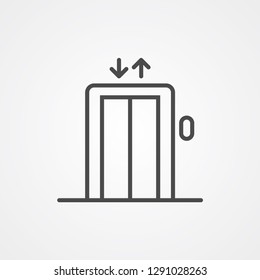Elevator vector icon sign symbol