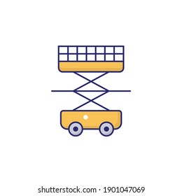 Ilustración de estilo de icono del vector del ascensor. Archivo EPS 10