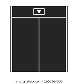 Icono vector elevador.Icono vector negro aislado en ascensor de fondo blanco.