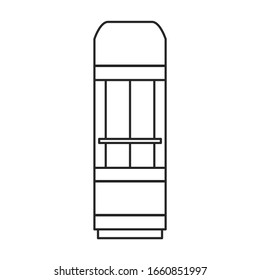 Elevator vector icon.Outline vector icon isolated on white background elevator.