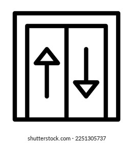 Elevator Vector Line Icon Design
