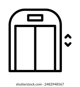 Elevator Vector Line Icon Design