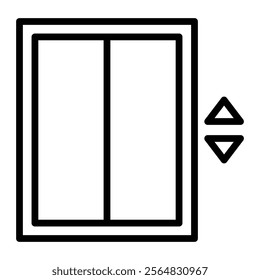 Elevator Vector Line Icon Design