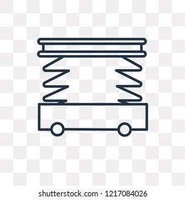 Elevator vector outline icon isolated on transparent background, high quality linear Elevator transparency concept can be used web and mobile