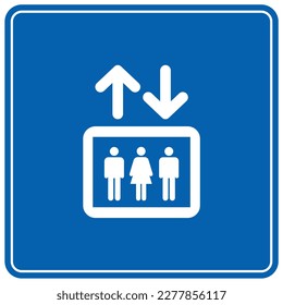 Elevator warning sign and labels