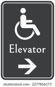 Elevator warning sign and labels