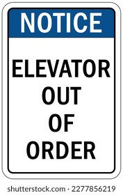 Elevator warning sign and labels