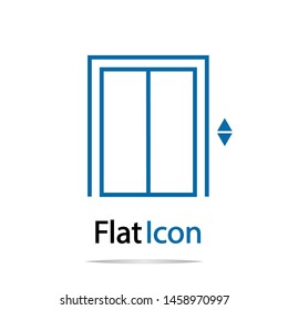 Elevators icon vector isolated on white background.