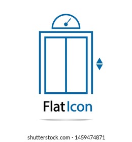 Elevators icon vector isolated on white background.