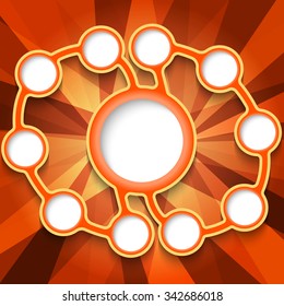 Eleven abstract circular boxes for your text