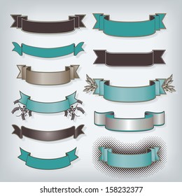 Eleven Banners in Teal with space for your text