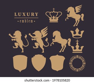 eleven golden luxury set emblems