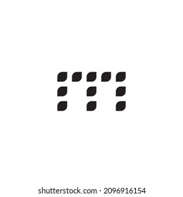 elf Blatt Buchstaben M einfaches Symbol Logo, Vektorgrafik
