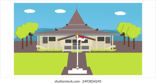 Eleven March University Rectorate Building in Surakarta, government building design