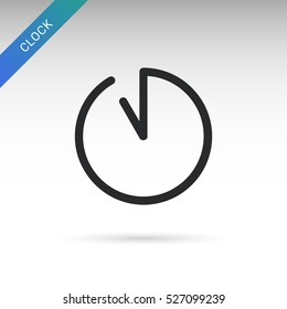 eleven o'clock. Clock Graphics, Clock Icon with hour and minute pointers.