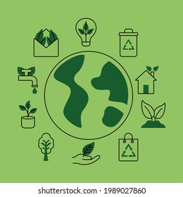 eleven organic and nature icons