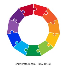 Eleven Part Hendecagon Puzzle