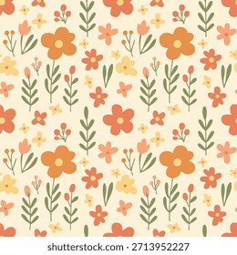 Eleven stylized flower and leaf elements