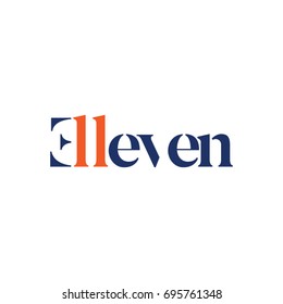 Eleven Type Logo Design Symbol 