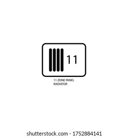 Eleven zone panel radiator icon